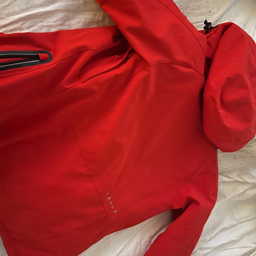 RARE RED TESLA WINTER JACKET MEDIUM NEVER USED